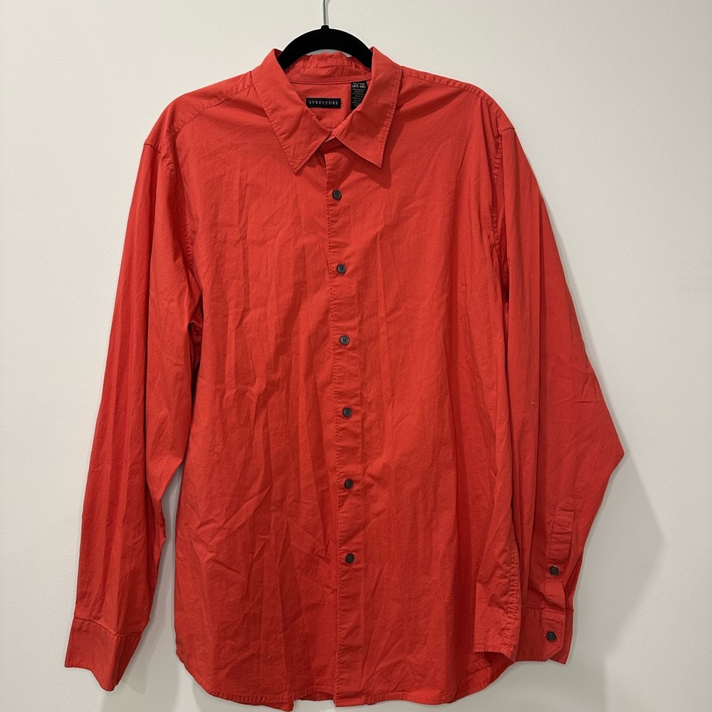 Structure Red Men’s Button Down Size XL/XG (44-46)